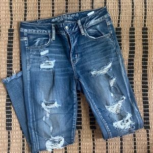 AEO Super Stretch Destroyed Leggings